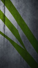 Wall Mural - Tech green stripes on abstract grey grunge background