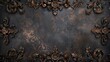 © ชลธิชา สว่างวงค์ - Close-up of ornate vintage metallic frame with intricate floral design on grungy background. Baroque style art craft for decoration.