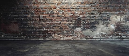 Wall Mural - Gritty, aged brick wall texture with copy space image