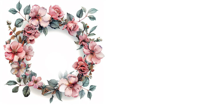 Wedding background flower watercolor