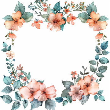 Wedding background flower watercolor