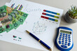 © RomanR - documents about the marketing plan and sales report finance pen calculator aud australian dollar