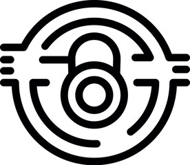 Poster - Padlock is securing a money transfer, representing the concept of safe and reliable financial transactions
