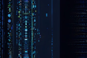 Wall Mural - Dark blue background with abstract graphic elements Generative AI