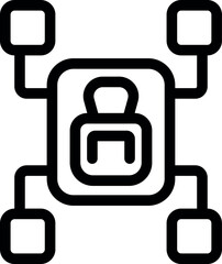 Poster - Secure network icon showing data being protected while transferring between multiple sources