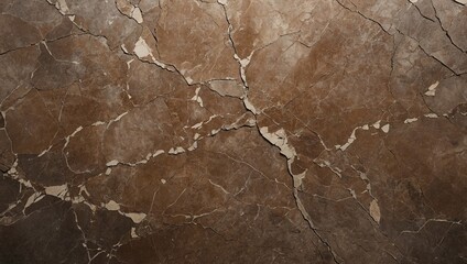 Wall Mural - Weathered brown marble or cracked concrete for a vintage look