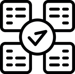 Poster - Check mark is validating completed tasks, symbolizing efficiency and productivity