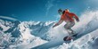 © YURIMA - Experience the excitement of a thrilling winter getaway by indulging in snowboarding on stunning mountain ranges. Delight in the rush, freestyle creativity, and leisure on the alpine slopes