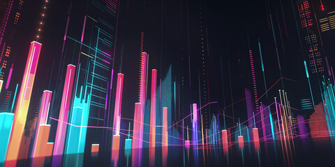 Leinwandbilder - Abstract technology background showing big data being processed