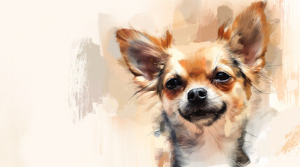 Wall Mural - chihuahua on the snow