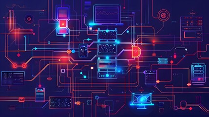 Wall Mural - representation of an IP address, highlighting its structure and how it identifies each computer on a network, with examples of IPv4 and IPv6 addresses 