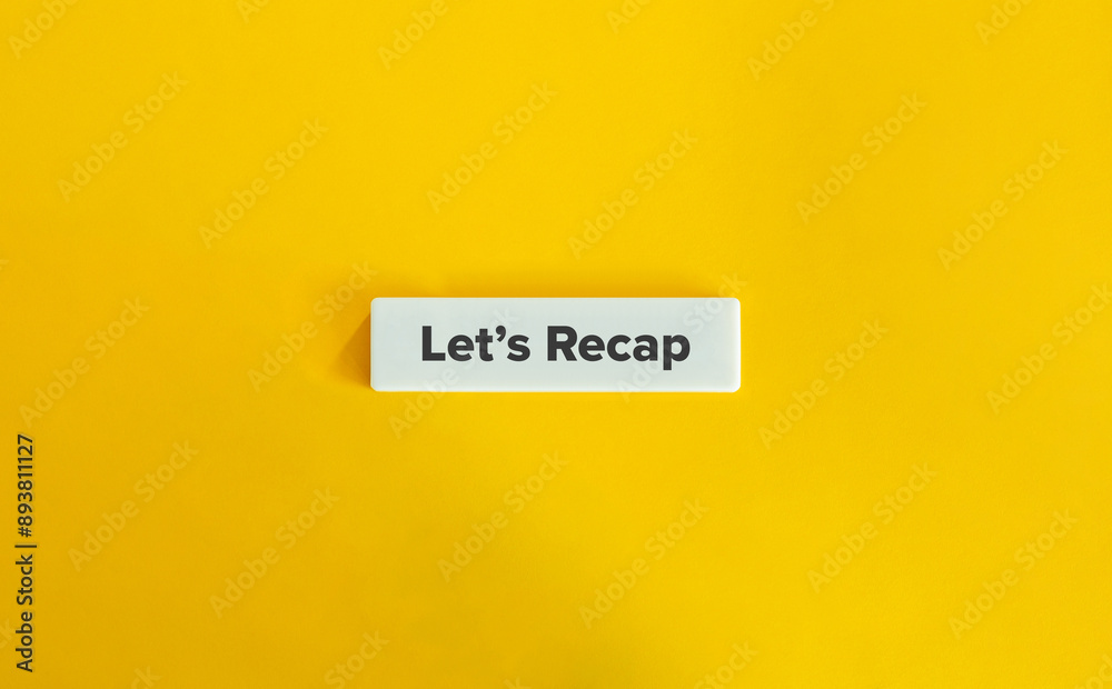 Let’s Recap Banner. Stock Photo | Adobe Stock
