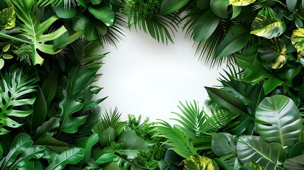 Poster - Tropical Leaves Frame