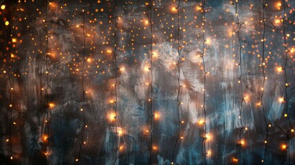 Wall Mural - A textured background with warm glowing lights creating a festive ambiance