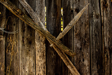 Canvas Print - Wood on old Motzen houses in the Apuseni Mountains, Romania