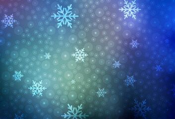 Poster - light blue vector background in xmas style.