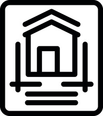 Poster - Architectural project showing a house construction planning