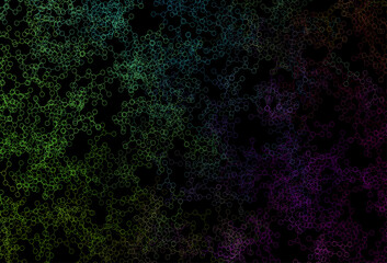 Poster - Dark Pink, Green vector pattern with artificial intelligence network.