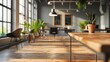 © Johannes - coworking space with blurred background, showcasing modern office furniture and decor