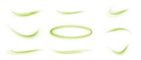 Leinwandbilder - Green glowing Twirl circle on a white background. Special radiant effect. Glowing special effect for game design. Futuristic colorful pedestal, podium, platform. Vector PNG. For web design	
