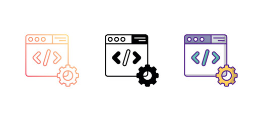 Development icon design with white background stock illustration