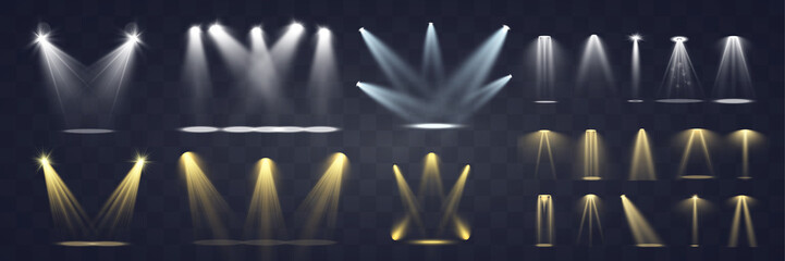 Wall Mural - light white spotlight shine effect,glow line sparkle shine. silver white wavy effects.