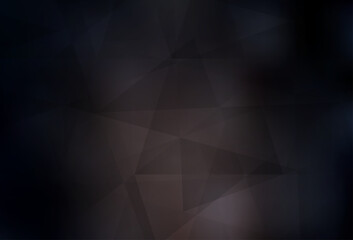Poster - Dark Brown vector low poly background.