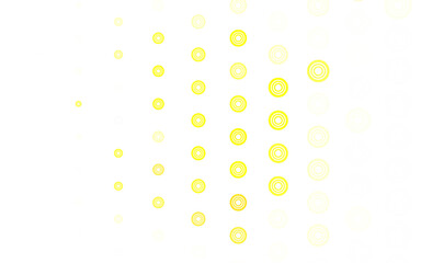 Poster - light green, yellow vector texture with disks.