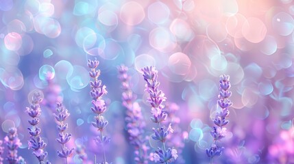 Canvas Print - Lavender Field with Dreamy Bokeh