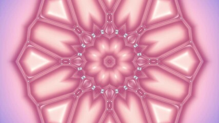 Aufkleber - Digital seamless loop animation of colorful organic shapes forming charming kaleidoscopic patterns. 3d rendering. 4K, Ultra HD resolution