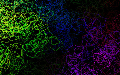 Poster - dark multicolor vector pattern with random forms.