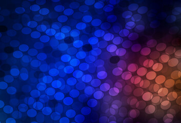 Wall Mural - dark blue, red vector texture with disks.