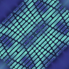 Fototapete - Abstract pattern of simple geometric shapes with a colorful gradient. 3d rendering digital illustration
