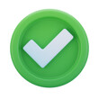 © Hazato - 3D Render Illustration Circle Check mark icon