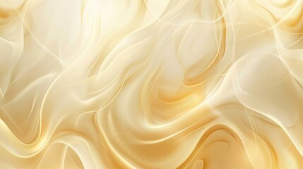 Golden abstract background with flowing shapes and light reflections creating sophistication