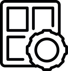 Poster - Gear is working on a content management system interface, symbolizing a process in motion