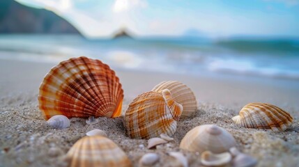 Canvas Print - Beach seashells