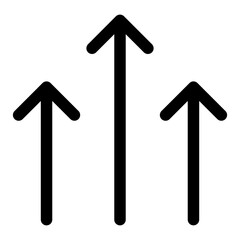 Fototapete - arrow speed icon. Sideways Arrow icon Striped direction sign, up arrows symbol. Data transfer technology concept. Vector element