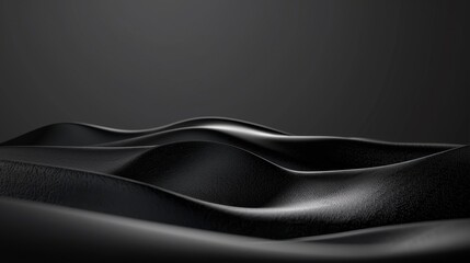 Poster - A simple yet elegant design featuring abstract black waves, symbolizing fluidity, movement, and the power of nature. The minimalist backdrop offers a clean canvas for your design. - A simple yet elega