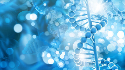 Wall Mural - DNA Structure with Bokeh Background..