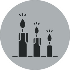 Wall Mural - Candle Icon Design