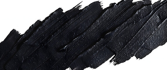 Black marker paint texture. Stroke isolated on white background