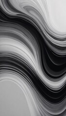 Sticker - Abstract black, white, and gray fluid gradient, creative wallpaper illustration