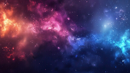 Wall Mural - colorful nebular galaxy stars and clouds as universe wallpaper, cosmic background, celestial art, vi