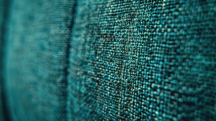 Canvas Print - Blue-green upholstery fabric texture close-up for design concepts