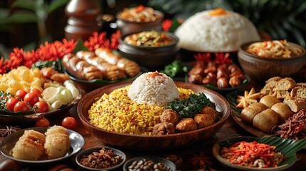 Wall Mural - Indonesian Feast: A Culinary Journey Through Flavor