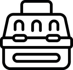 Poster - Cat carrier box icon, outline style, suitable for pet shop graphic and web design