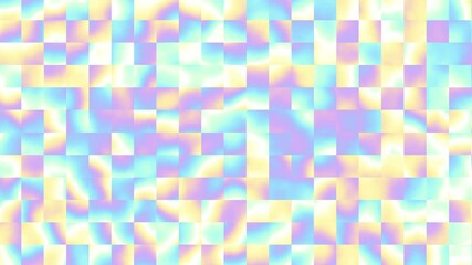 Poster - Computer generated abstract video animation of seamless loop mosaic random moving