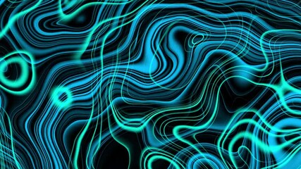 Fototapete - Smooth blue gradient background with waves. Seamless looping animation. 4K footage