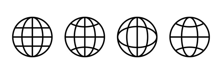 Wall Mural - web icon vector isolated on white background. website vector icon. internet world vector